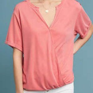 [Saturday Sunday] cuffed sleeve wrap ribbed blouse